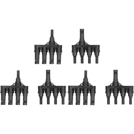 Ensemble de 3 Connecteurs en T 50A 1000V pour Câbles Photovoltaïques, Jonction 1 à 4 (1/5)