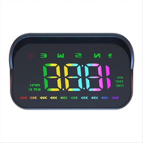 Affichage tête haute GPS pour voiture, compteur de vitesse en MPH, projecteur de boussole (1/5)
