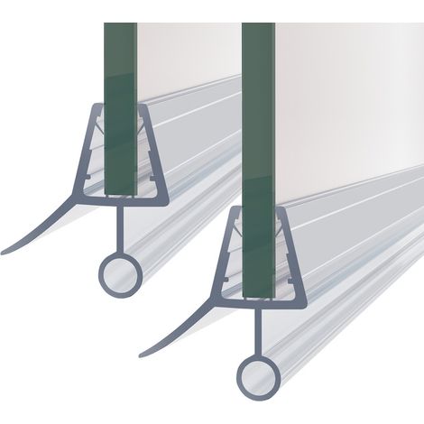 WDWRITTI Duschdichtung 2x100cm Dichtung für 4-6mm Glastür Duschwand Badewanne Duschkabine Wasserabweiser Schwallschutz Duschdichtungen für Duschtüren, Transparent