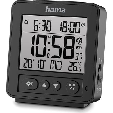 Hama Despertador Digital Rhodos LCD Negro