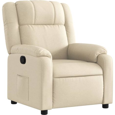 Relaxsessel, cremefarbener Stoff vidaXL (1/5)