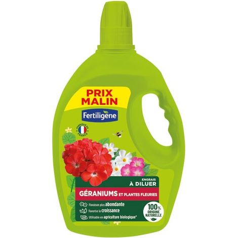 FERTILIGENE - Engrais géraniums et plantes fleuries UAB 2.5 L
