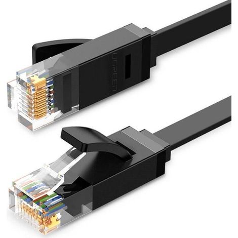 Câble réseau plat Ethernet UGREEN NW102 RJ45, Cat.6, UTP, 1 m (noir)