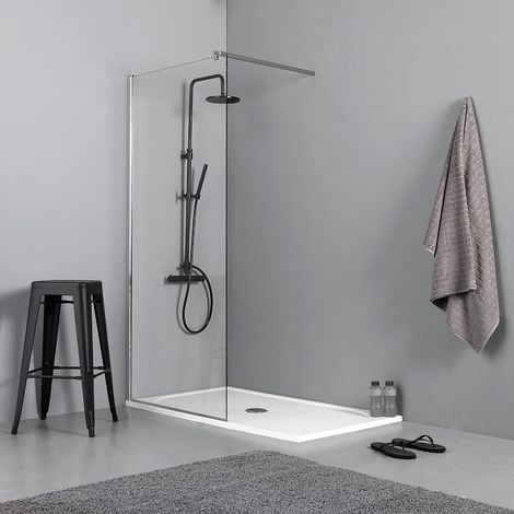 Feste Duschwand 100 cm Glas (1/4)