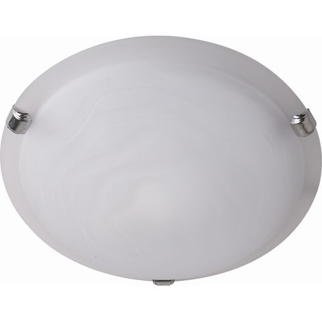 Plafoniera Candellux Wrap 30cm bianca vetro tonda E27 (1/4)