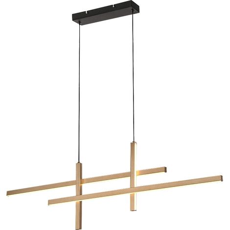 Suspension LED moderne noire et dorée Rabalux Severine (1/5)