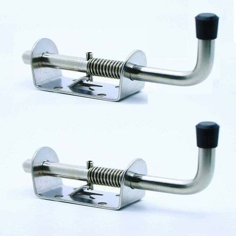 Goupille De Verrouillage À Ressort - 5 Pouces - Pour Porte Coulissante Coffre Armoire Portail Remorque - 2 Pièces (1/4)