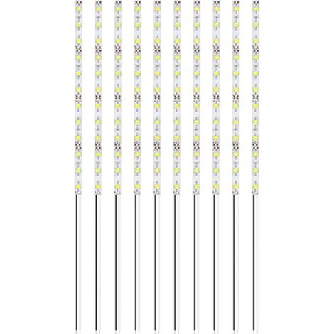 10 Pièces 200mm Pré Câblées LED SMD, Modélisme 2835 12-18V LED Bandes, Blanc (1/5)