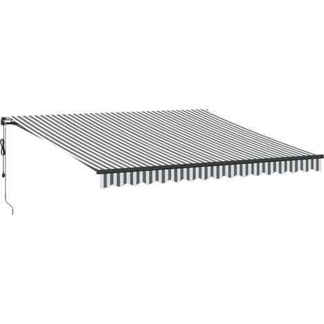 Maison Exclusive - Markise Automatisch Anthrazit und Weiß 400x350