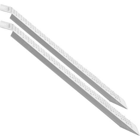 Mophorn 47,2" x 8,5" Aluminiumrampen, 880 Pfund Kapazität für Motorrad, Dirtbike, Anhänger, ATV, UTV, Gartentraktor, Rasenmäher, 2 Stück