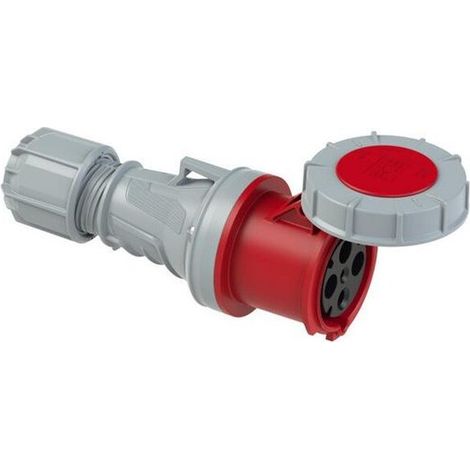 Tragbare Steckdose 63A 4P 400V rot IP67 Drehstecker 234-6