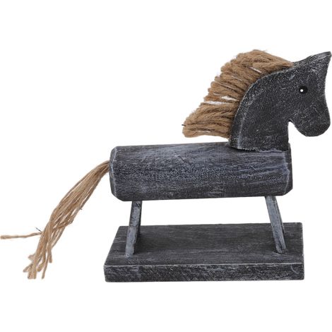 Trojanisches Pferd aus Holz, handgefertigtes Holzkunstwerk