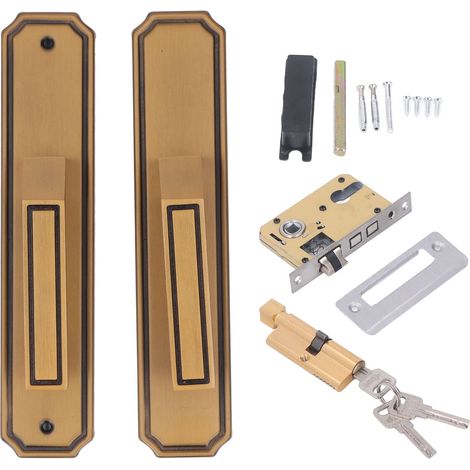 Maniglie per porte, in lega di alluminio massiccio antiossidante, maniglia per porta di casa silenziosa con chiavi per camera da letto, hotel e balcone. (1/5)