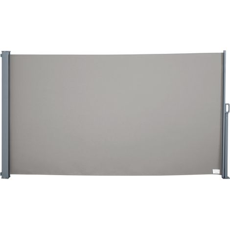 Tenda Laterale Frangivista da Giardino 3x1,60m in Alluminio e Tessuto  Grigio