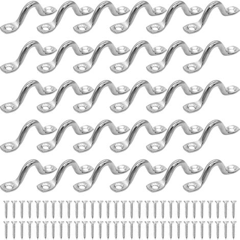 30 œillets de fixation en acier inoxydable 304 avec 60 vis - Plaque à œillet de 5 mm - Support de levage pour kayak et canoë (1/5)