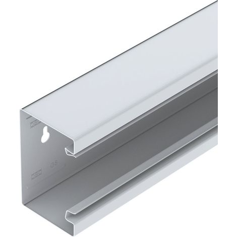 OBO Bettermann Canalina portapparecchi simmetrica 70x110x2000 acciaio bianco puro RAL 9010, 6277000