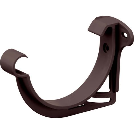 INEFA support pour planche frontale support de gouttière demi-rond support de gouttière en PVC, Made in Germany - 100mm, 1 pièce brun foncé