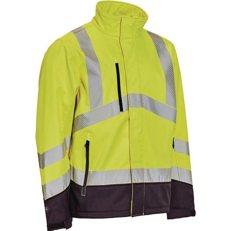 Veste softshell de signalisation VISIBLE XTREME, taille XL, jaune/noir (1/4)