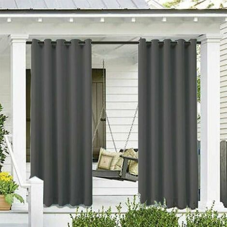 Rideaux extérieurs Jardin Patio Gazebo Rideau occultant Coupe-vent Protection UV Résistant à la moisissure, Rideaux (1/3)