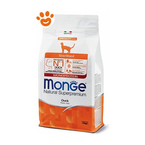 Monge Cat Natural Superpremium Sterilizzato Anatra - Monge Cat Natural Superpremium Sterilizzato Anatra - Sacco Da 10 Kg