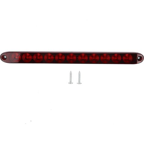 Jeffergarden Feu arrière de frein à LED 12V 11, lentille en Polycarbonate rouge en forme de bande pour camions remorques camion (1/4)