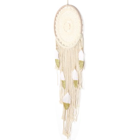 Attrape-rêves Artisanal en Plumes Naturelles Décoration Murale Bohème Cadeau Déco (1/5)