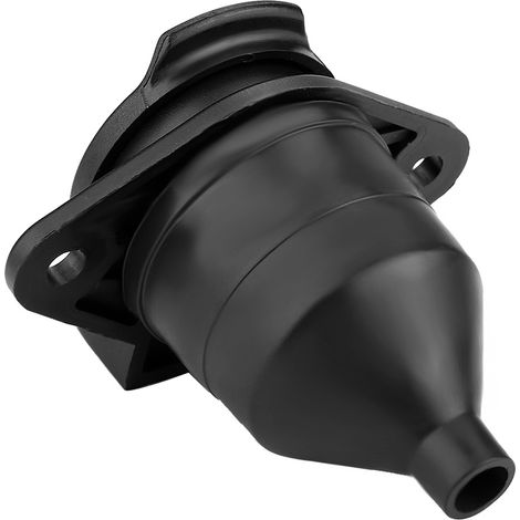 Prise remorque 7 broches 24V connecteur adaptateur plastique laiton noir pour voiture semi-remorque camion européen 1 pièce (1/5)