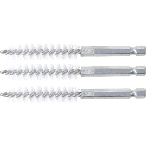 Spazzola in nylon  11 mm  6,3 mm (1/4")  3 pz.