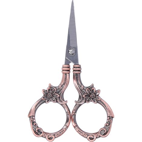 Vintage Flower Scissors DIY European Style Needlework Embroidery Retro Craft CollectionCopper (1/5)