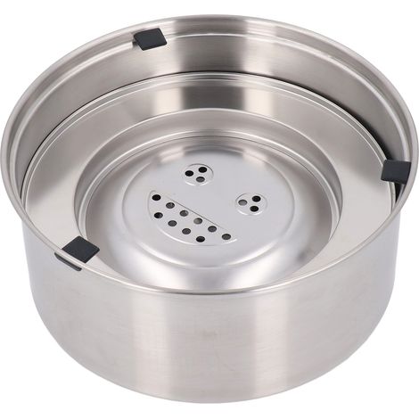 Distributeur d'eau pour chien en acier inoxydable 304, anti-déversement, grande capacité de 3 L, bol à eau pour animaux de compagnie à consommation lente (1/5)