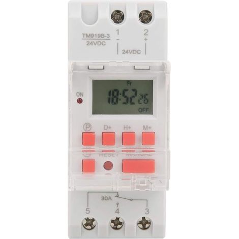 DC 24V 30A Hebdomadaire 12/24hrs Minuterie Interrupteur LCD On Off Contrôle Programmable Relais De Temps, Minuteur (1/4)