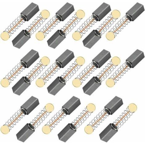 Lot de 20 balais de charbon 5x5x10mm – Métal graphite durable – Pour moteurs électriques – Compatible scies circulaires et perceuses - 20pcs