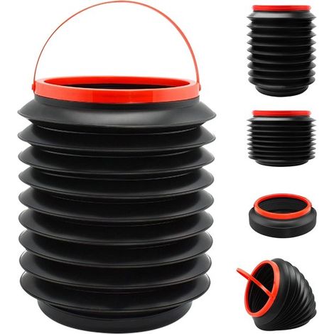 Poubelle de voiture pliable 4 L - Organisateur de voiture - Étanche - Multifonction - Sac poubelle pour voiture - Accessoire auto - Camping (1/5)