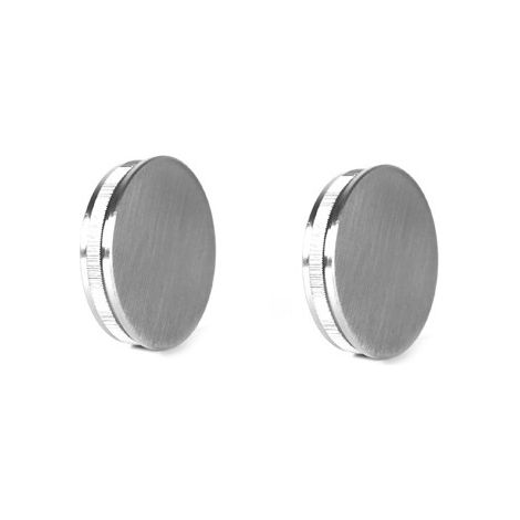 SET 2 TERMINALI CORRIMANO D.40MM ACCIAIO SATINATO