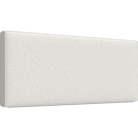 Tête de lit murale rembourrée en lin style moderne chambre 140 x 60 cm suspension design élégant crème