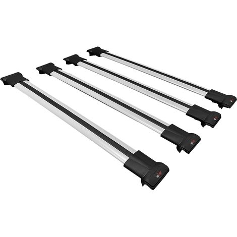 Compatible avec Opel Combo D 2012-2018 FLY Modèle Barres de Toit Railing Porte-Bagages de Voiture Aluminium Gris 4 Barres (1/5)