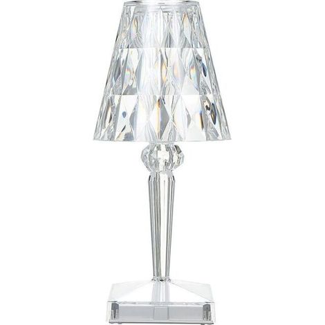 Lampe De Table En Cristal De Diamant, Lampe De Chevet De Chambre En Cristal Rechargeable Par Usb, Temperature/Luminosite Reglables, type tactile (1/5)