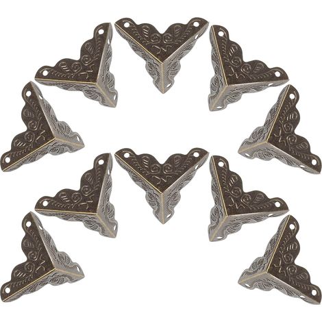 48 protège-coins décoratifs - zinc/bois - style vintage (1/5)