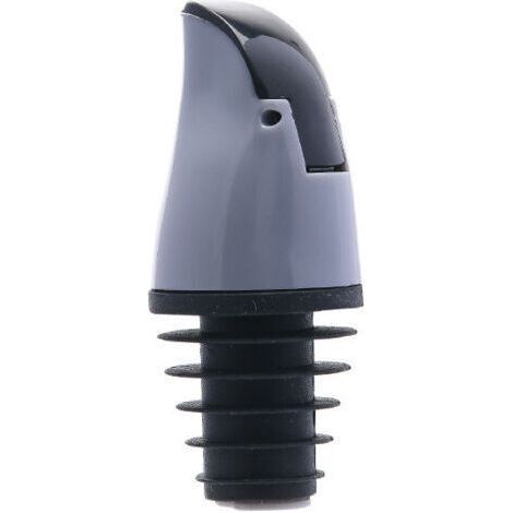 1 Stück Ölflaschen-Ausgießer-Stopper, Spender für Wein, Sojasauce, Essigflaschen, Küchenutensilien, Einhandbedienung (grau) (1/5)