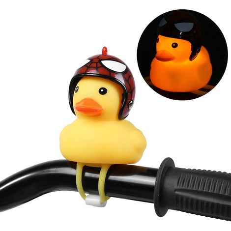 Décoration pour vélo de montagne avec un adorable petit canard jaune et casque (1/5)