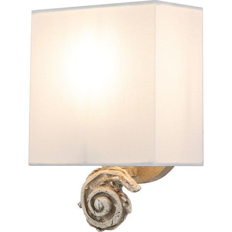 Elstead Swirl Lampada da Parete con Paralume, Bianco Osso (1/5)