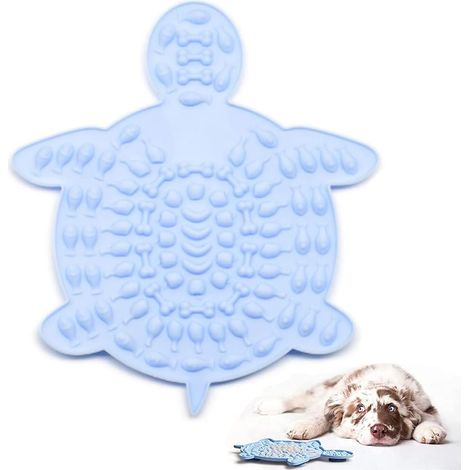 Filiyano-1 tapis à lécher en silicone pour chien, motif tortue bleue (1/5)