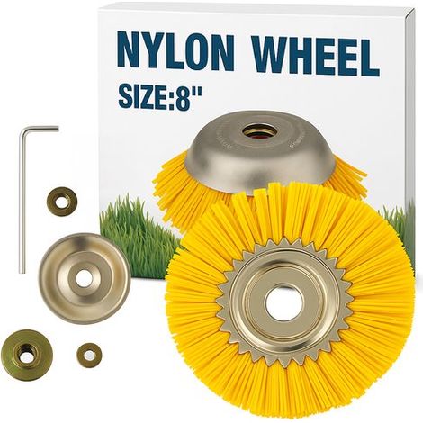 Brosse à désherber – 20 cm – Nylon – Coupe-bordures – Entretien jardin (1/5)