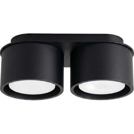 Plafonniers MODO aluminium noir 2xGx53 21cm Sollux (1/2)