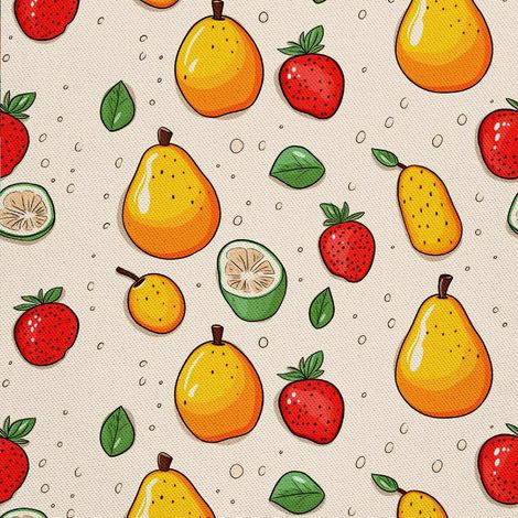 Tela decorativa para exteriores Oxford - Motivo frutal  DX6497 (1/5)