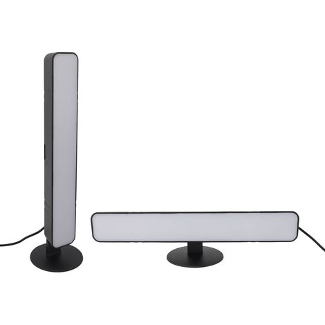 Barre lumineuse RGB, barres de jeu, télécommande à 24 touches, lampe de collecte de son de bureau alimentée par USB pour la décoration de la salle PC