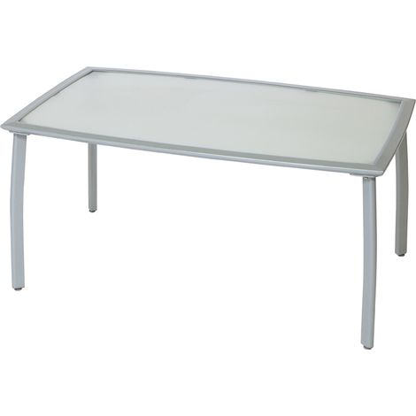 Tisch 150x90cm silber/matt Aluminium/Textil (1/2)