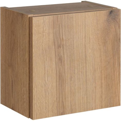 Meuble haut de salle de bain suspendue NOVA OAK en chêne 30 x 30 cm (1/5)