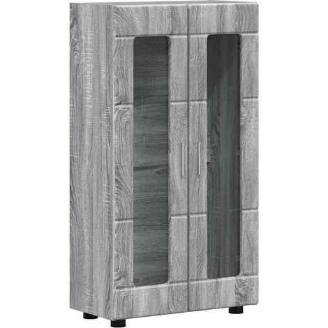 Buffet Moderne Meuble de rangement - Gris Sonoma 55,5 x 29 x 103 cm Bois d'ingénierie fr15840 (1/5)