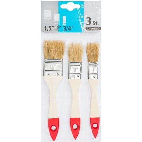Set mit 3 Pinseln 1,5, 1, 3/4 robust